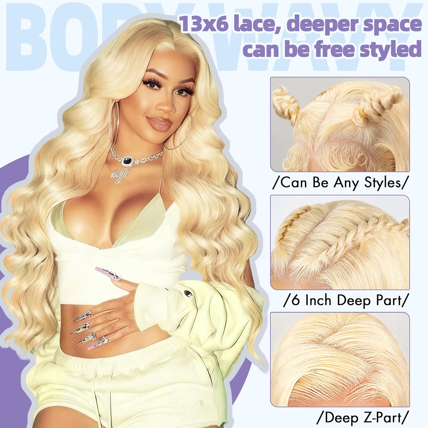 613 Blonde Body Wave view 2